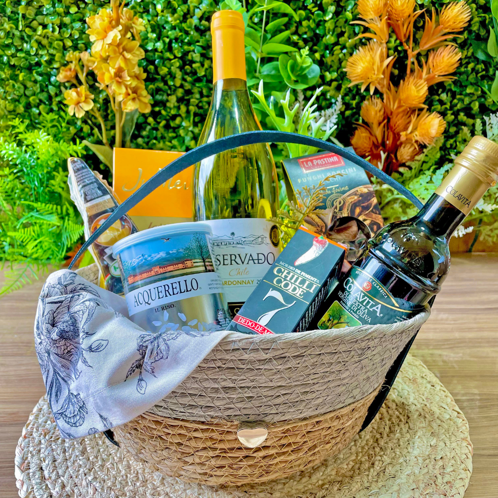 CESTA GOURMET - VINHO, QUEIJO & RISOTO