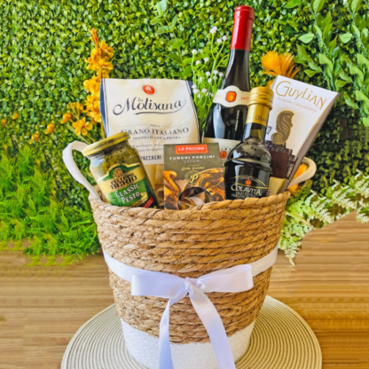 CESTA GOURMET- VINHO FRANCÊS & MASSA ITALIANA