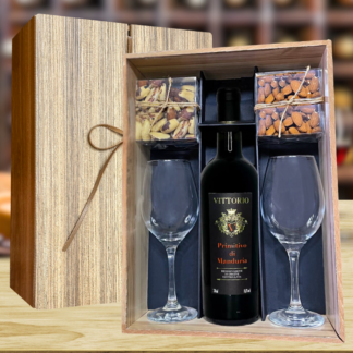 KIT VINHO ITALIANO - VITTORIO PRIMITIVO & NUT'S
