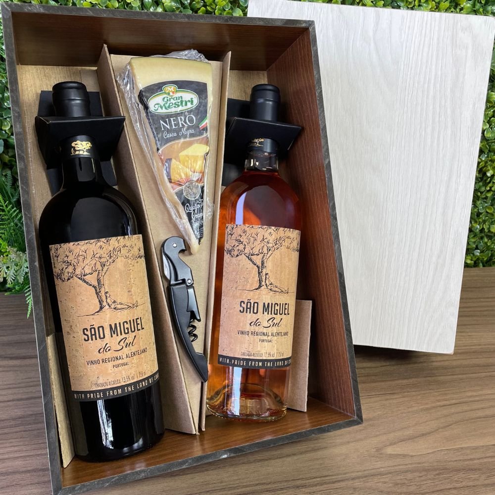 KIT VINHO PORTUGUÊS SÃO MIGUEL DO SUL ROSÉ E TINTO