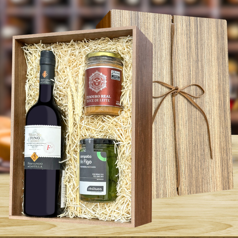 KIT VINHO ESPANHOL FERNANDO DE CASTILLA & DOCE DE LEITE