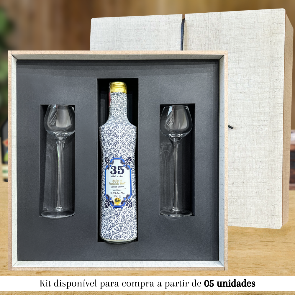 KIT LICOR PORTUGUÊS 35  DE PASTEL DE NATA
