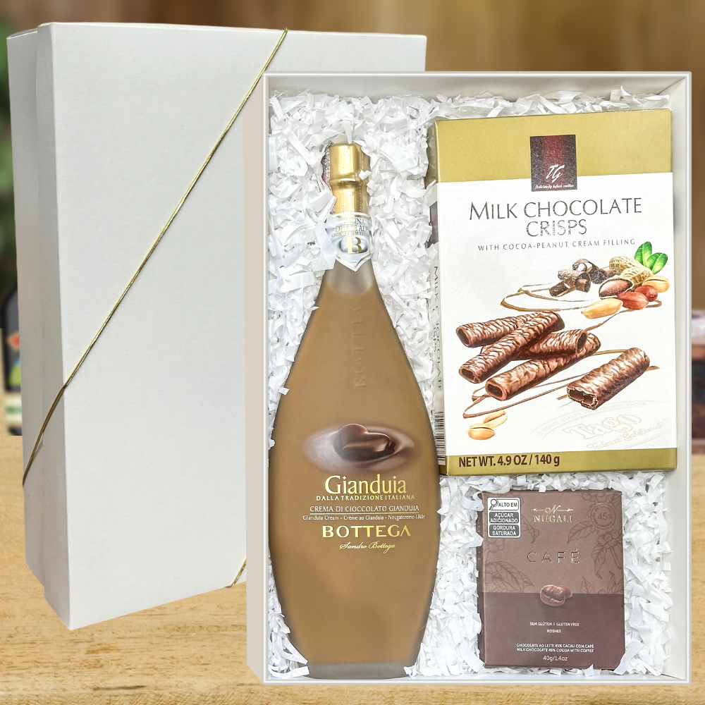KIT LICOR ITALIANO BOTTEGA GIANDUIA  COM CHOCOLATE